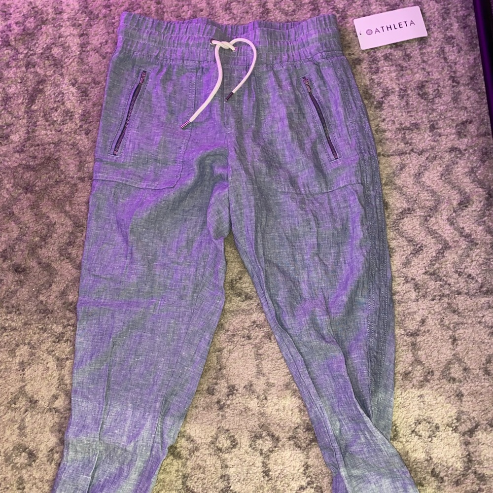 Athleta Cargo Linen Jogger